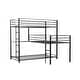 preview thumbnail 6 of 7, Hilt Contemporary Sand Black and Silver Twin Metal Triple Bunk Bed by Furniture of America