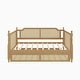 preview thumbnail 27 of 40, Wooden Rattan Daybed with 2 Drawers or Trundle