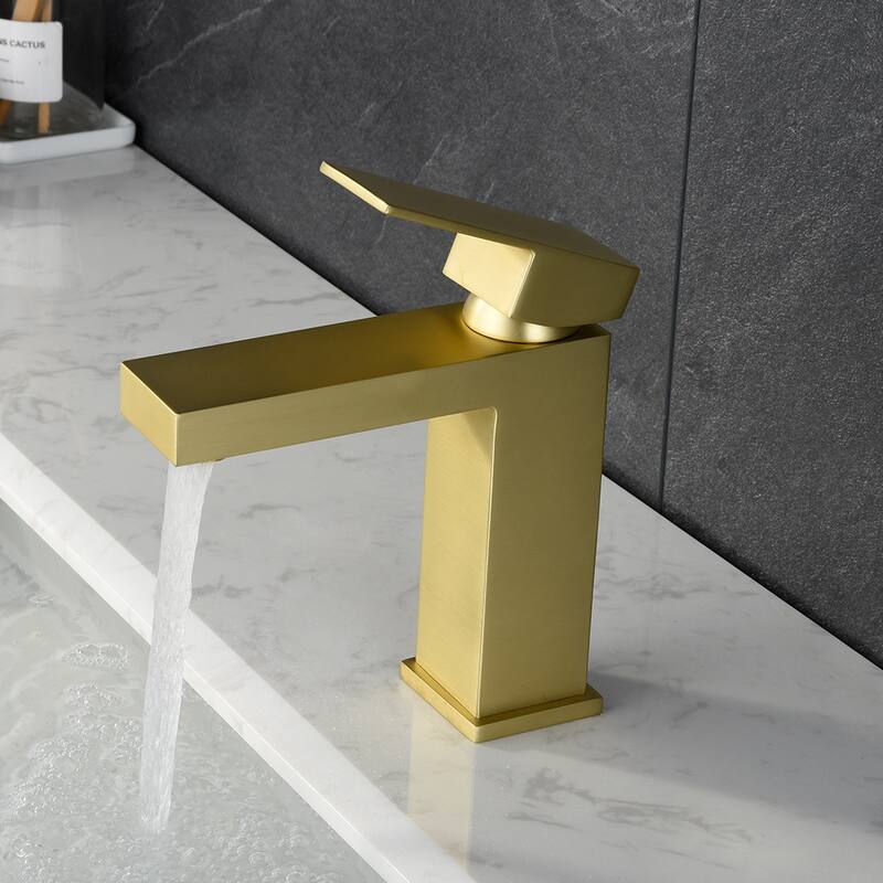 Single Handle Bathroom Sink Faucet with Anti Rust and Anti Corrosion, Anti Fingerprint, Suitable for Home Hotel Bathroom
