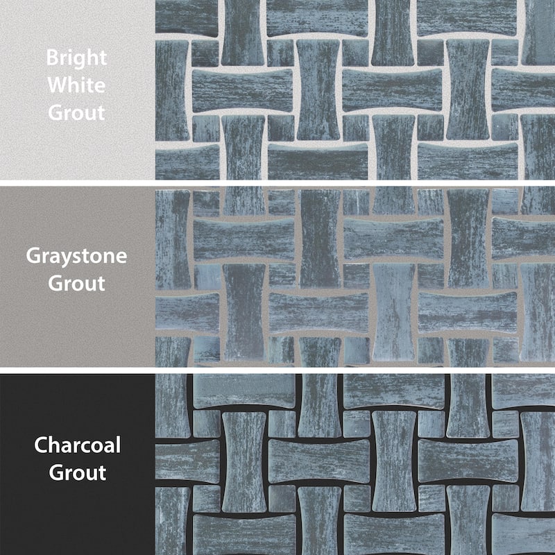 Merola Tile Cassis Dog Bone Basketweave Black w/ Black Dot 10" x 10" Porcelain Mosaic Floor and Wall Tile