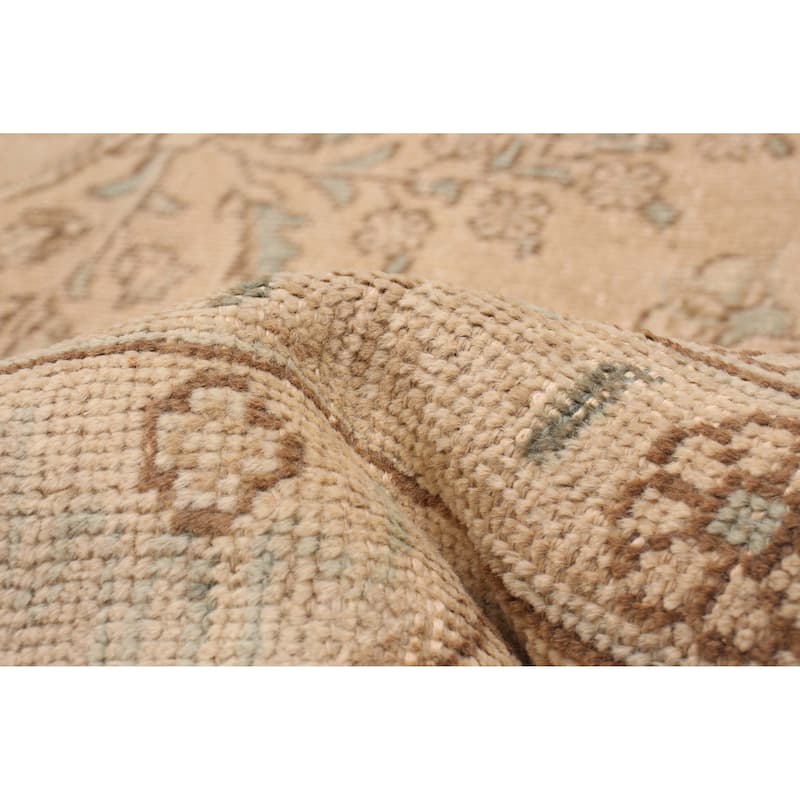 ECARPETGALLERY Hand-knotted Antalya Vintage Khaki Wool Rug - 9'8 x 12'8