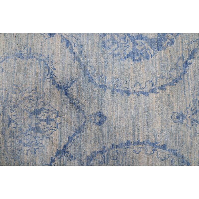 ECARPETGALLERY Hand-knotted Vibrance Blue Wool Rug - 9'0 x 12'4
