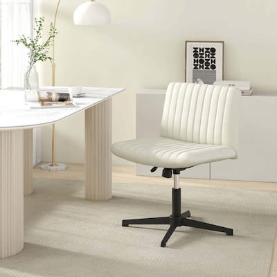Legged Chair Armless Desk Chair Height Padded Swivel Vanity Chair
