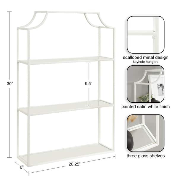 dimension image slide 4 of 8, Kate and Laurel Ciel 4-tier Wall Shelf