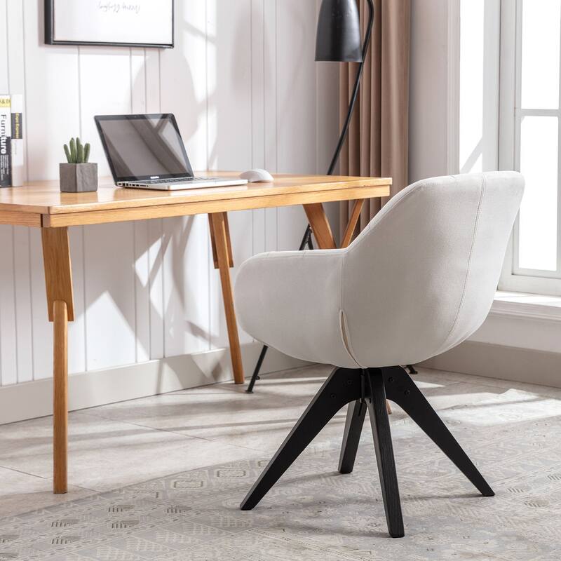 Modern Home Office Swivel Desk Chair Fabric Accent Chair