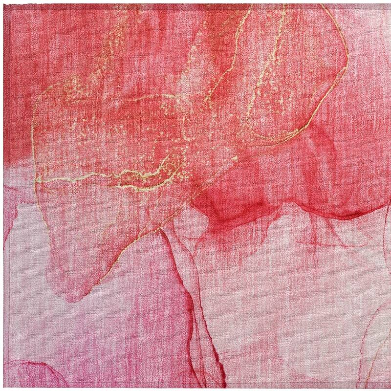Gaz Unique Abstract Weather Resistant Classic Meets Modern Outdoor Rug
