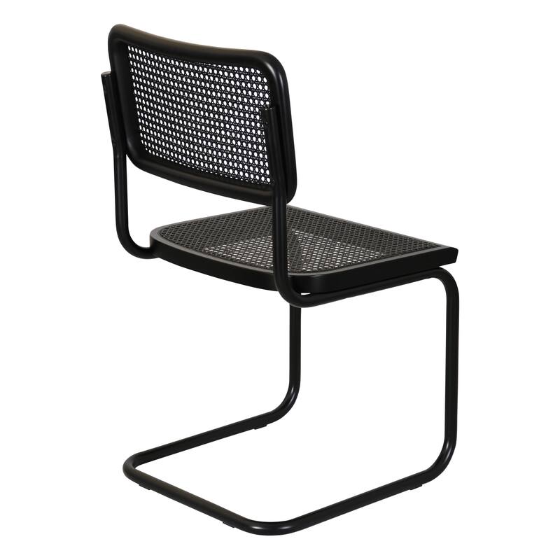 Breuer Chair Company Marcel Breuer Cesca Cane Cantilever Side Chair w/ Black Steel Frame (Various Wood & Cane Colors)