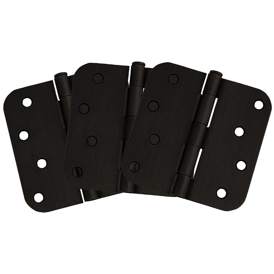 Design House 4" x 4" Plain Bearing 5/8" Radius Corner Mortise Hinge -