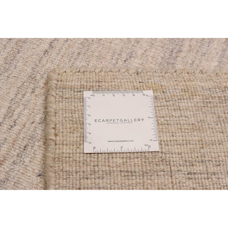 ECARPETGALLERY Hand Loomed Kashkuli Gabbeh Ivory Wool Rug - 5'7 x 7'9