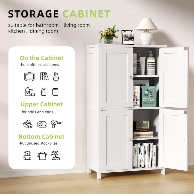 Multi-Room Storage Cabinet with Waterproof Board – Organizer for Bathroom, Kitchen & Living Room