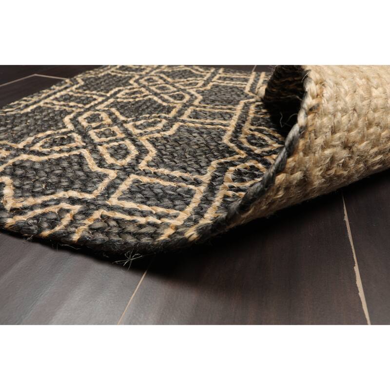 Hand Made Brown Handspun Jute Modern & Contemporary Oriental Area Rug - 2' x 3'