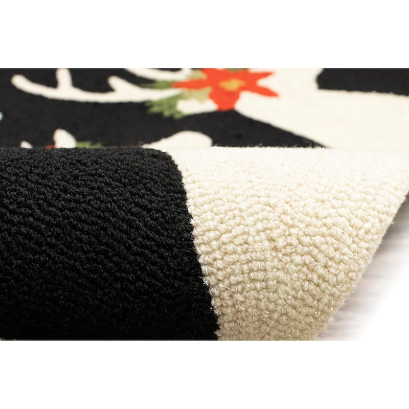 Liora Manne Holiday Caribou Outdoor Rug
