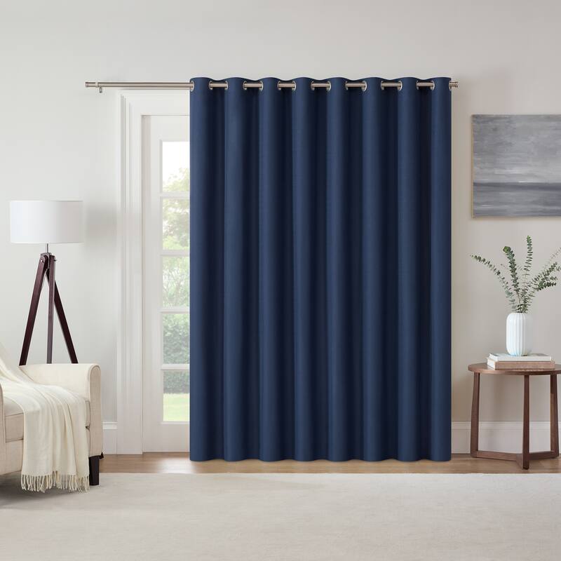 Eclipse Kendall Thermaback Grommet Extra Wide Sliding Patio Door Curtain Panel, 84 In Long x 100 In Wide