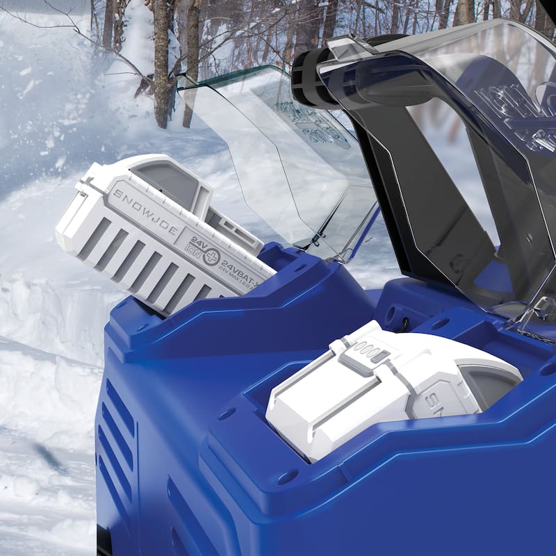 48V 1200W 22" Cordless Snow Blower w/ 2 x 8.0Ah Batteries and Dual Port Charger
