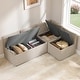 preview thumbnail 11 of 58, Spruce & Spring Modern 74" L-Shaped Dining Bench with Storage, Corner Breakfast Nook Banquette Bench