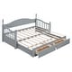 preview thumbnail 17 of 25, Wooden Twin Size Daybed with Twin Size Trundle, Extendable Daybed with Two Storage Drawers, Espresso