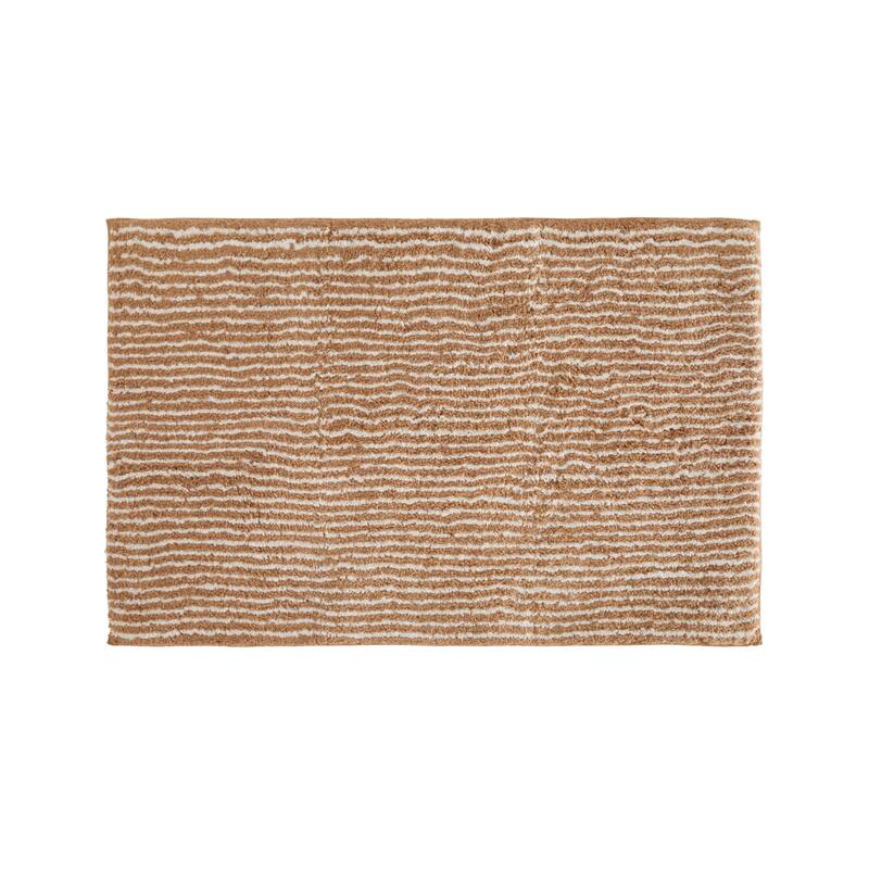 Becky Cameron 100% Cotton Pinstripe Patterned Bath Mat
