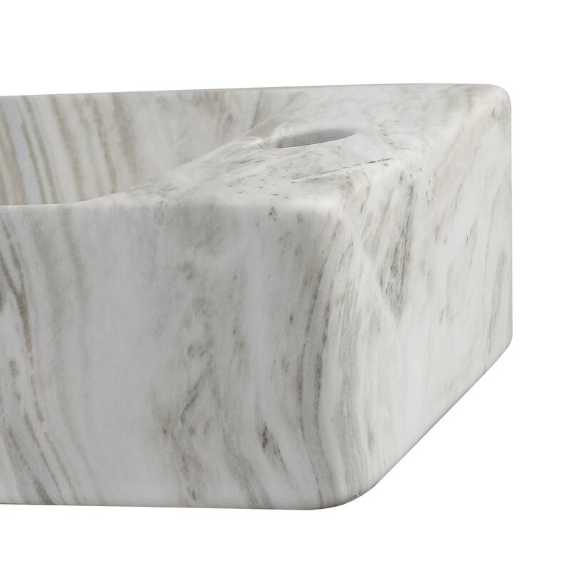Felix Modern Wall Mounted Rectangular Ceramic Mini Sink, By JONATHAN Y