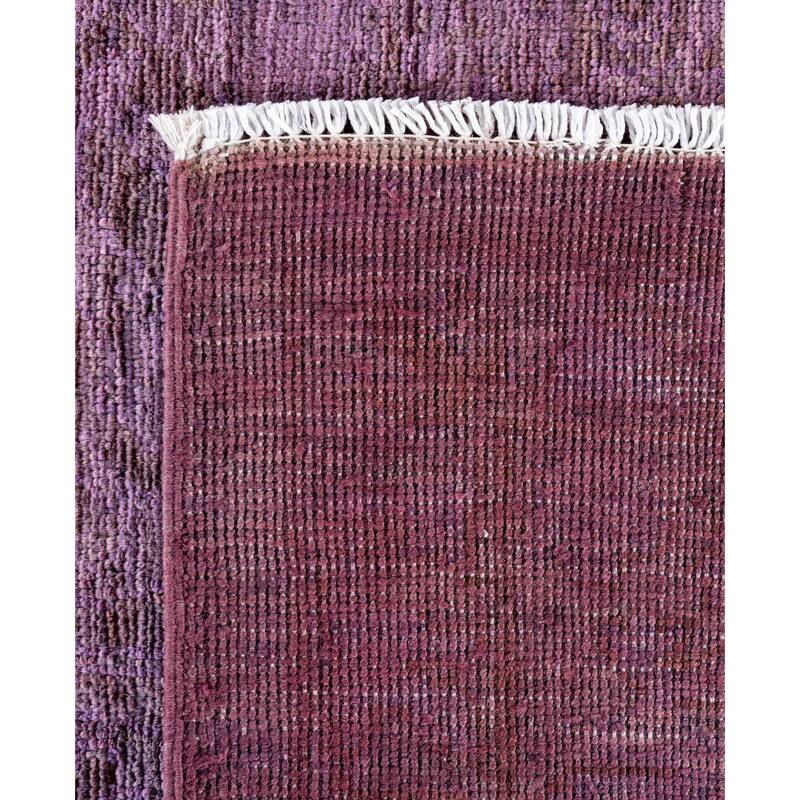 Overdyed One-of-a-Kind Hand-Knotted Area Rug - Purple - 8' 2" x 9' 10"
