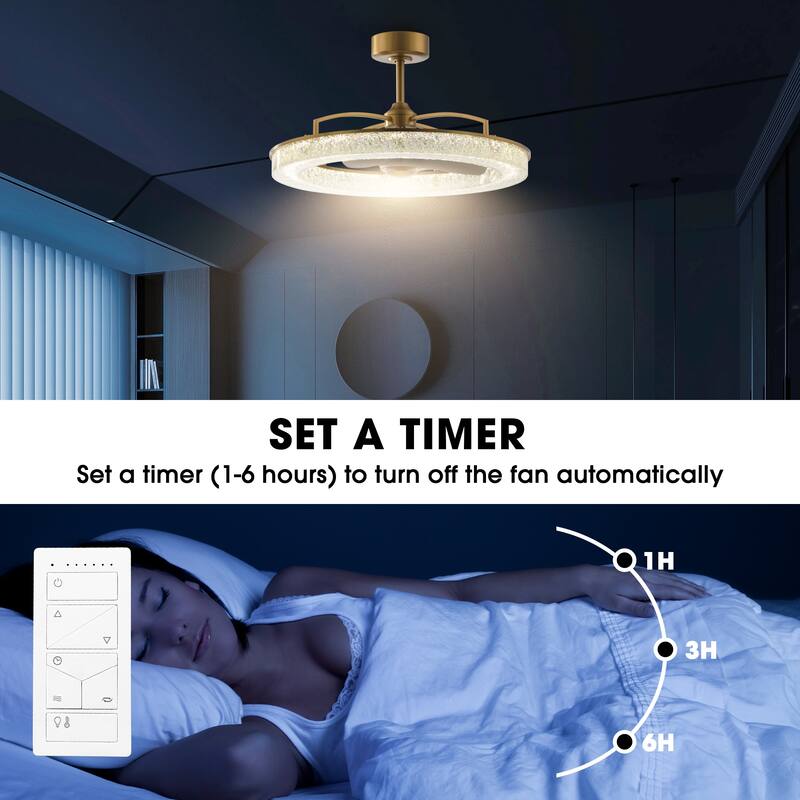 Perimost 33" Modern Resin Antique Bronze Ceiling Fan Fandelier with Light and Remote