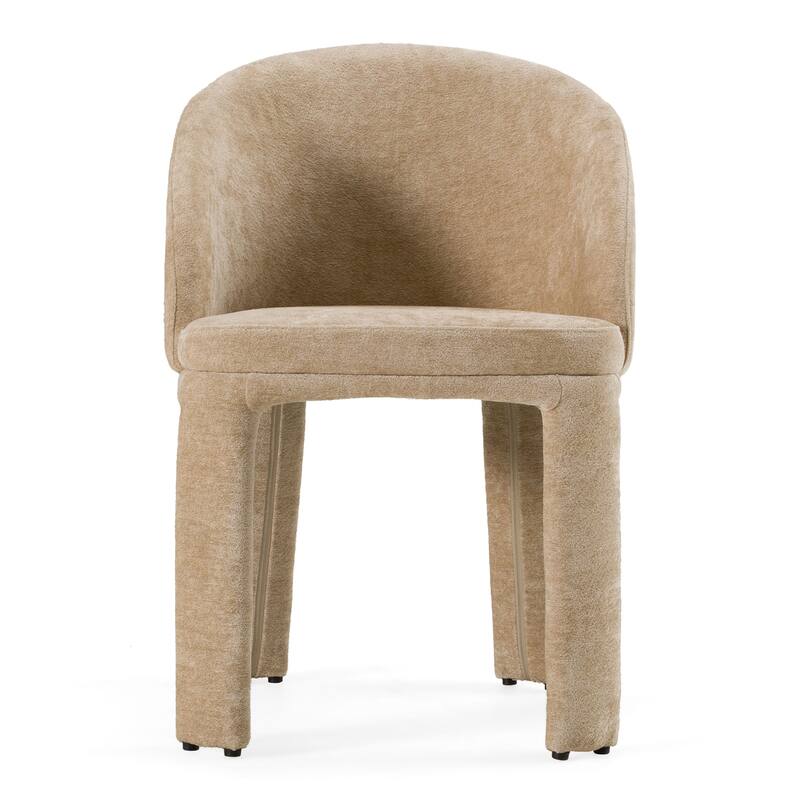 Modrest Sarkis Modern Beige Velvet Dining Chair