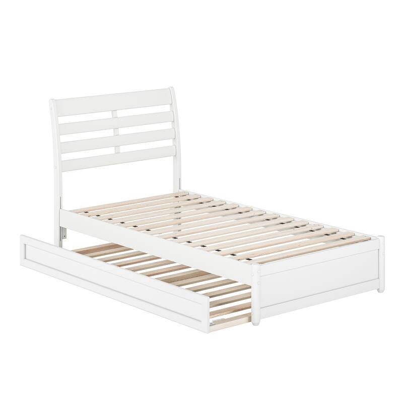 Emelie Platform Bed with Panel Footboard and Twin Trundle