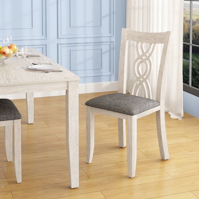 VECELO Solid Wood Dining Chairs Set of 2/4/6, Kitchen Side Chair
