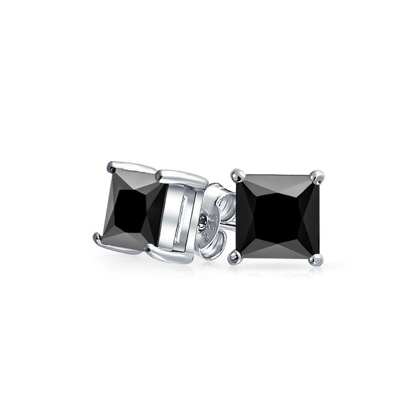 Bling Jewelry Uni Princess Cut Black Cz Stud Earrings 925 Bling Jewelry Uni Princess Cut Black Cz Stud Earrings 925 Sterling Silver 6mm