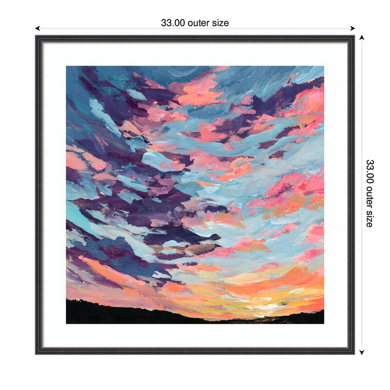 Kate and Laurel Framed Art Sunset Study by Emily Kenney