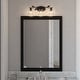 preview thumbnail 7 of 10, Fairwood 3-Light 21 in. Wide Black Rustic Bathroom Vanity Wall Lighting, Clear Glass Shade, Dimmable, LED Compatible
