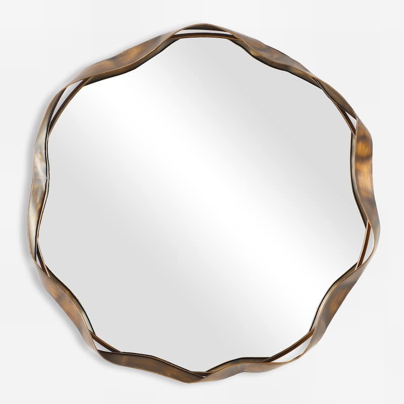 Uttermost 08225 Catch The Wave 41" Diameter Circular Flat Accent - Bronze
