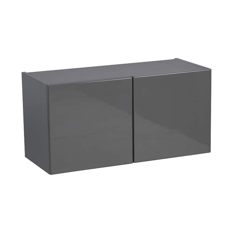 36" x 18" x 24" Wall Cabinet-Double Door-Grey - 36 x 18 x 23 3/8 - Grey