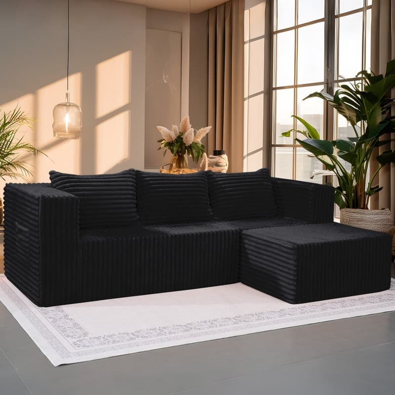 Cloud Sectional Couch with Chaise, L Shaped Modern Modular Sofa