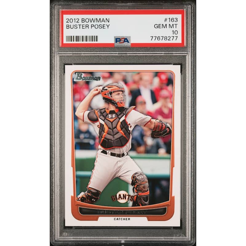 Buster Posey 2012 Bowman Baseball Card #163 Graded PSA 10 - 8'6" x 11'6"