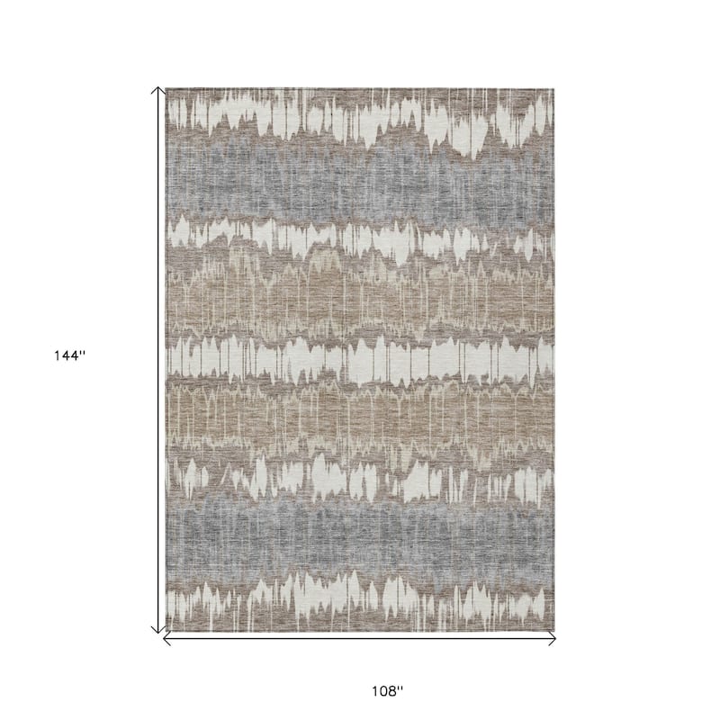 HomeRoots Striped Transitional Rectangle Outdoor Rug