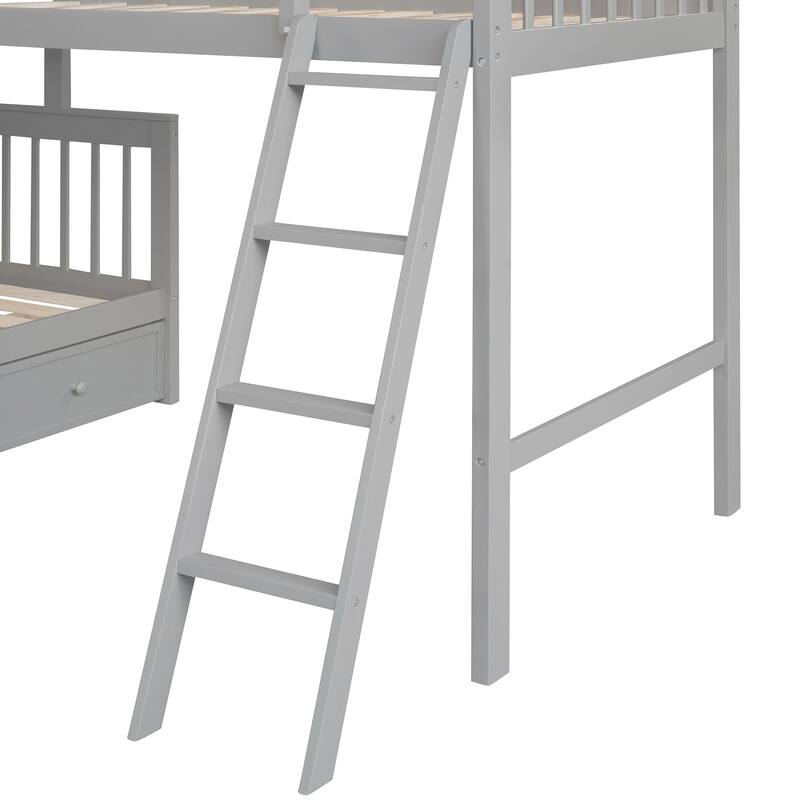 over L-Shaped Bunk Bed With 3 Drawers