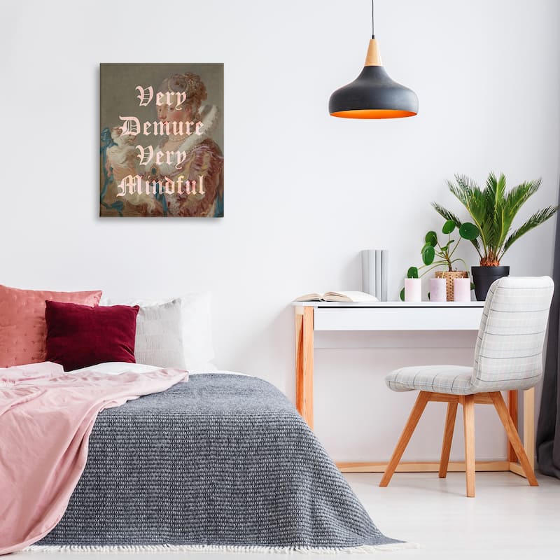 Stupell Demure & Mindful Classic Canvas Wall Art Design By Lil' Rue