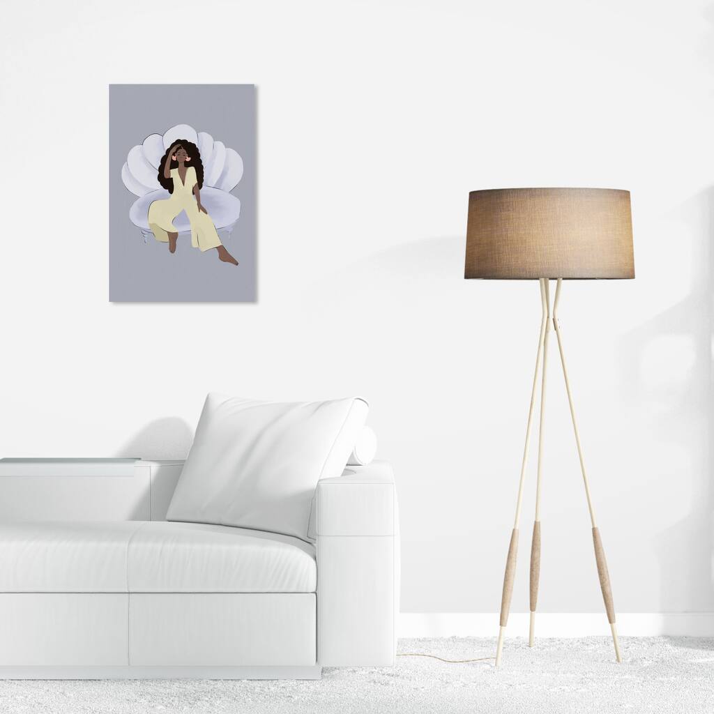 Wynwood Studio Canvas Fashion and Glam Fashion Fest Girl Gray and Vanilla Modern & Contemporary Wall Art Canvas Print