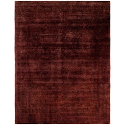 Overdyed One-of-a-Kind Hand-Knotted Area Rug - Pink - 9' 3" x 12' 0"