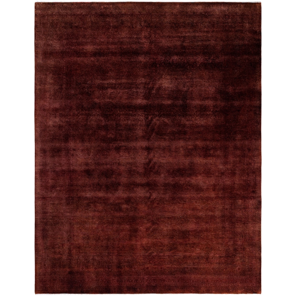 Overdyed One-of-a-Kind Hand-Knotted Area Rug - Pink - 9' 3" x 12' 0"