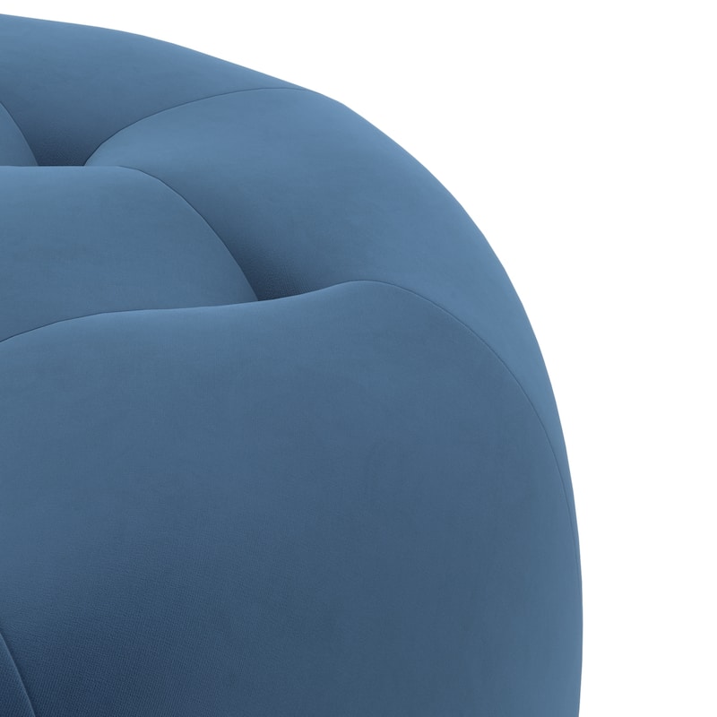 Bloomfield Round Velvet Ottoman