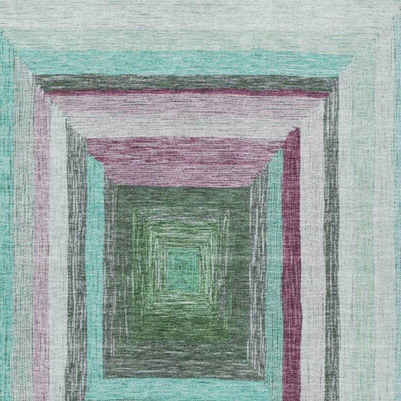 HomeRoots Geometric Transitional Rectangle Outdoor Rug