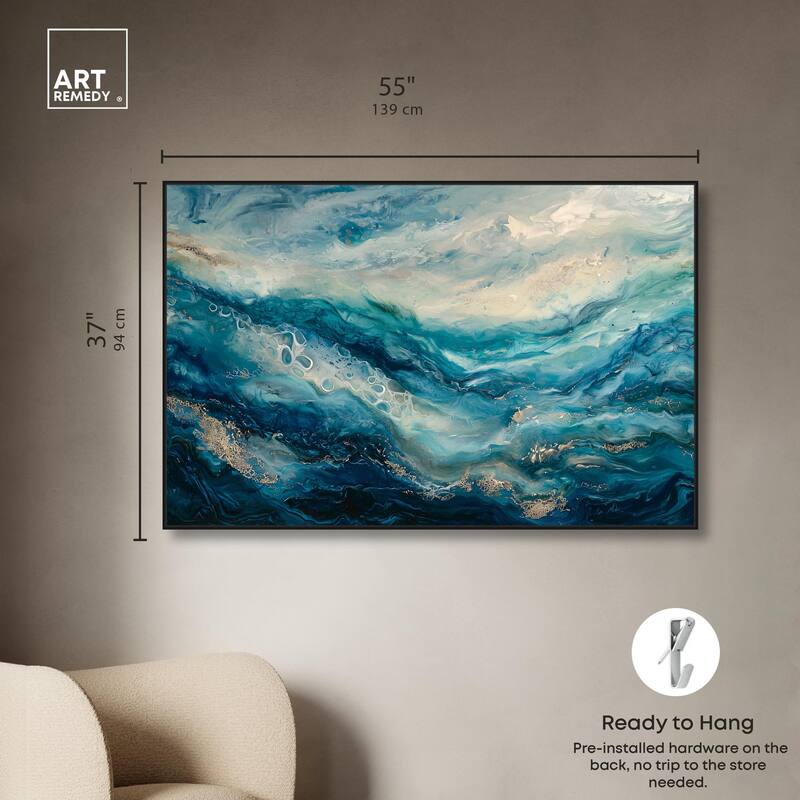 Jeweled Waters Canvas by Art Remedy