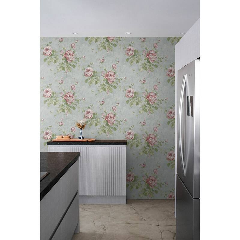 Seabrook Designs Cresswell Floral Unpasted Wallpaper