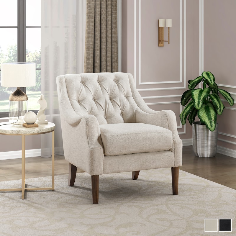 Vinca Boucle Fabric Accent Chair