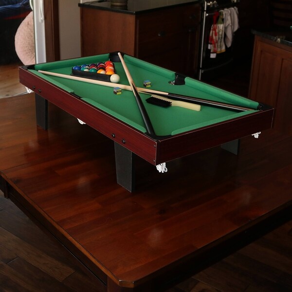 Shop Sunnydaze 36-Inch Mini Tabletop Pool Table with ...