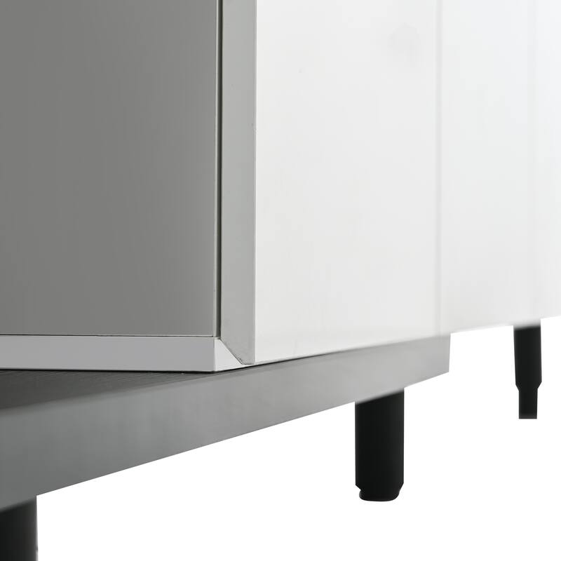 70.1"-100" Adjustable TV Stand with Storage, Modern Entertainment Center for TVs up to 80", Extendable Media Console