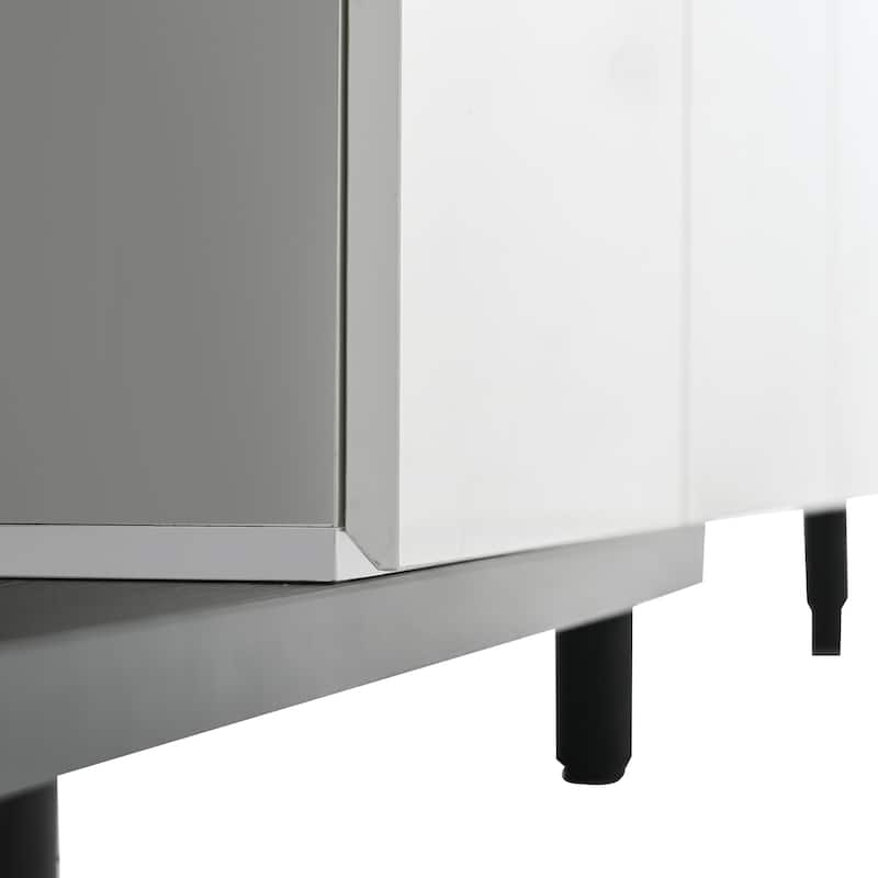 Modern Extendable TV Stand with 3 Drawers & Shelf for TVs Up to 80"