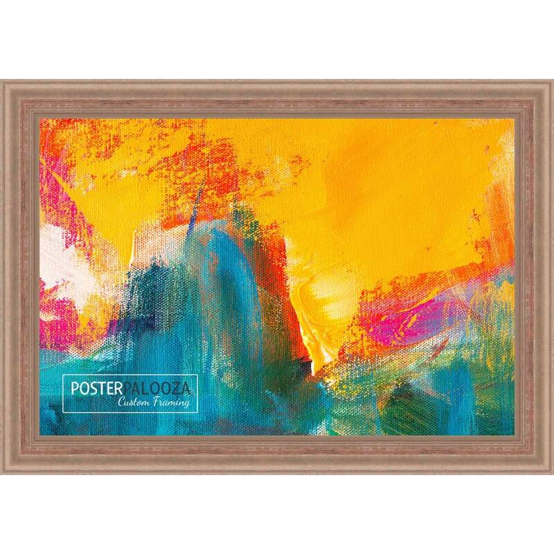 8x6 Traditional Antique Silver Complete Wood Picture Frame with UV Acrylic, Foam Board Backing, & Hardware