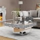 preview thumbnail 3 of 3, Glam Triple Mirror Diamond Coffee Table Accent Table